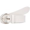 Calvin Klein Donna Cintura Classic Pin Buckle in Pelle, Bianco (Vapor White), 75 cm