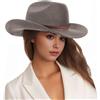 Vhersily Cappello da Trekking Feltro Arrotolabile Pieghevole e Impermeabile Fedora FinitureUomo Donna