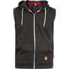 D555 Duke D555 - Gilet da uomo Blake King-size senza maniche, con cerniera, colore: Carbone - 7XL