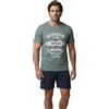 Henry Terre Pigiama da uomo Shorty Vintage Blu Shorts Set 2 pezzi M-5XL Cotone, verde, XXXXL