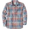 Dubinik® 6 oz Camicia Flanella Uomo Quadri Button Down Leggera Camicia Cotone Casual Regular Fit Azzurro Cielo Arancione M