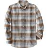 Dubinik® 6 oz Camicia Flanella Uomo Quadri Button Down Leggera Camicia Cotone Casual Regular Fit Bianco Grigio Marrone 2XL