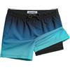 maamgic Costume Bambino Asciugatura Rapida 2 in 1 Pantaloncini Corti con Compressione e Coulisse Regolabile, Costume Ragazzo Spiaggia Sport Nuotare, 2-16 Anni,Blu e Nero,10-12 Anni