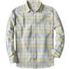 Dubinik® 6 oz Camicia Flanella Uomo Quadri Button Down Leggera Camicia Cotone Casual Regular Fit Griglia Giallo Chiaro e Bianco 2XL