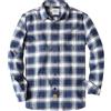 Dubinik® 6 oz Camicia Flanella Uomo Quadri Button Down Leggera Camicia Cotone Casual Regular Fit Bianco Militare M