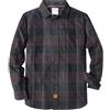 Dubinik® 6 oz Camicia Flanella Uomo Quadri Button Down Leggera Camicia Cotone Casual Regular Fit Nero Rosso Bianca S