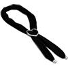 VLNET® | Vestopazzo Collana Cravatta Gioiello | Jersey Nero con Elemento Cuore/Tondo/Quadrato | Cotone e Alluminio 100% Riciclato | Lavorazione Artigianale | Modello saliscendi (Cuore)