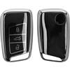 kwmobile Cover Chiave Auto Compatibile con VW con 3 tasti (solo Keyless Go) - Custodia Chiavi Auto Copri Telecomando - Copertina Chiave - Copertura in Silicone TPU