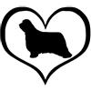 ROPEME Adesivi E Decalcomanie per Auto 20 Cm (7,87 Pollici) Bearded Collie Dog Heart Decalcomania in Vinile Adesivi Decorativi per Finestrini Auto Accessori Nero/Argento (Glh1D22492)