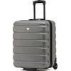 Flight Knight Valigie Rigide in ABS Leggere a 2 Ruote Bagaglio a mano da cabina approvato per le compagnie aeree British Airways e dimensioni massime per easyJet 56x45x25cm