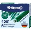 PELIKAN SCATOLA 6 CARTUCCE INCHIOSTRO TP/6 VERDE SCURO PELIKAN 4001