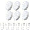 Akfldms Luci A Sensore di Movimento LED Ricaricabili USB 6-Pack Illuminazione Induttiva A Batteria per Casa Luce Interna per Bianca