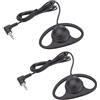 Andoer Auricolare a Forma di D Gancio per Auricolare su un Lato da 3,5 Mm ABS Driver da 23 Mm Cavo 105 Cm Audio Mono Trasparente Design Pieghevole per Guida Turistic (2 pezzi)