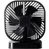 Akfldms Ventilatore USB con Montaggio Magnetico, Alimentato da 5 Batterie AA, Ventilatore da Scrivania con Tre Velocità, Funzione di Timer, Funzionamento Silenzioso, Ideale per All'Aperto, N