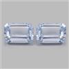 Coppia Di Gemme Sciolte Di Acquamarina Brasiliana A Corte Raggiante 14x10 MM