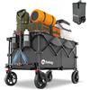 Sekey XXL Plus Carrello Pieghevole con Freni 200L 150KG, Carrello da Giardino con Ruote ai Terreni Accidentati, Design Brevettato Pieghevole da QUATTRO Direzioni SE4010, Antracite