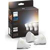 Philips Hue White, Faretto Smart LED, Bluetooth, GU10, 3x5W, Dimmerabile, Luce Bianca da Calda a Fredda, confezione da 3