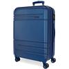 Movom Galaxy Valigia media Grigio 48 x 68 x 27 cm Rigida ABS Chiusura a combinazione laterale 72 L 3,86 kg 4 ruote doppie, blu, 27x48x68 cm, Valigia media