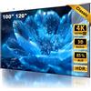 NothingProjector Schermo Proiettore 100 Pollici ALR Luce Ambientale Telaio Fisso 4K Parete UST