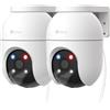 EZVIZ C8c 5MP 3K Kit da 2 Telecamere Wi Fi Esterno Telecamere Motorizzate 360° Visione
