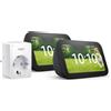 Echo Show 5 (3ª Generazione) | Antracite, 2 Pezzi + Tapo Presa Smart Alexa, Wifi