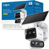 Tapo C645D KIT Telecamera Wifi Esterno con Pannello Solare Doppia lente 2K 360° Copre