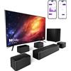 ULTIMEA 7.1 Soundbar TV 460W Compatibile con Dolby Atmos Controllo APP 4 Altoparlanti