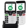 Doro Leva X10 Cellulare per Anziani 4G Semplice 4 Numeri Preimpostati Tasto SOS con