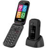 SAIET LINK 4 PRO Telefono Flip Nero IP68 Impermeabile con Doppio Black Link 4+ Pro