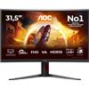 Aoc Monitor 31,5" ( LED 1920x1080 FULL HD 260Hz ) Curvo Black C32G4Z