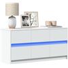 vidaXL Mobile Porta TV con LED Rovere Fumo 180x34x50cm in Truciolato vidaXL