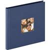 walther design Album Fotografico Blu 18 x 18 cm con Ritaglio di Copertina, Fun FA-199-L