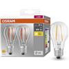 OSRAM Lampada LED BASE CLASSIC A FIL 60 con attacco E27, goccia, confezione doppia, 6.5 W, 806 lm, 2700K, luce bianca calda, bassa emissione di calore, lunga durata, basso consumo energetico