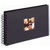 walther design Album Fotografico Nero 23 x 17 cm Album a Spirale con Ritaglio di Copertina, Fun SA-109-B