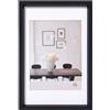 walther design nera 13 x 18 cm con passe-partout, cornice in plastica Steel Style ES318B