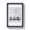 walther design nera 10,5 x 15 cm con passe-partout, cornice in plastica Steel Style ES015B