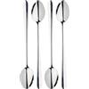 Master Class MasterClass Cucchiai da latte per latti, gelati, frullati, in acciaio inox, 12 cm, set di 4, argento