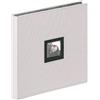 walther design album fotografico beige-grigio 30 x 30 cm lino con ritaglio di copertina, bianco e nero FA-217-D