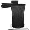 Heimfleiss® Filo di ferro nero 1,4 x 100-300 mm (1000 pezzi) - fil di ferro verde per cemento rivestito in PVC - legacci con occhiello per tiralegacci - legacci per chiusura sacchi