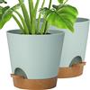 Idealife Vasi per Piante Autoirriganti Set di 2, 20.3 cm Vaso con Sistema di Auto-irrigazione Vasi Decorativi Interno Moderni con Sottovasi per Casa e Ufficio, Vasi da Fiori per Piante, Orchids