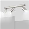 Ketom Faretti LED Soffitto GU10, Faretto LED Interno Orientabile 3 Luci