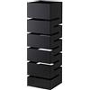 Baroni Home Portaombrelli Design Moderno Porta Ombrelli in Metallo Nero Geometrico con 2 Gancini e Vaschetta Scolapioggia Rimovibile 15,5X15,5X49 cm…