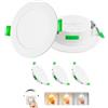 Laiebri Confezione da 3 Pack da Incasso a LED 230V Bianco - Faretti da Soffitto IP44 - Faretti da Incasso a Soffitto Ø68-80mm, 2700K/4000K/6500K Lampada da Soffitto Plafoniera LED per Bagno Cucina