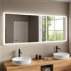 DEGHI Specchio led 80x200 cm luce fredda con cornice satinata - Mepy