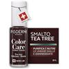 PODERM Smalto Cura per Unghie con Tea Tree - Rosso Nero | Swiss Lab - 8ML | Arricchito con Tea Tree, Silicio & Biotina | Purifica, Schiarisce & Nutre le Unghie Gialle | Creato da una Podologa