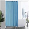 Furlinic Tende Doccia Anti-Muffa Tessuto in Poliestere Azzurro Tende Doccia Angolare Impermeabile Lavabile Tenda Vasca da Bagno con 8 Ganci Tenda doccia 120x200cm.
