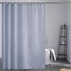 Furlinic Tende Doccia Anti-Muffa Tessuto in Poliestere, Grande Tende Doccia Impermeabile &Lavabile,Tenda Vasca da Bagno con 12 Ganci Tenda Doccia Grigio Blu-180x210cm.