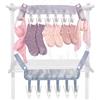 OPPKEPT Stendibiancheria da viaggio per stendibiancheria riscaldata e stendibiancheria, pieghevole, portatile, in rete, con 6 clip, per calze, biancheria intima, reggiseno, asciugamani, casa, crociera