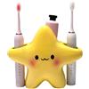 Generic Portaspazzolino - ABS 17 x 14 cm | Portaspazzolino elettrico a forma di cartone animato | Simpatica decorazione per il bagno antiscivolo a forma di stella | portaspazzolino e dentifricio per bambini e