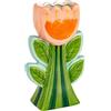Baroni Home Vaso Decorativo Tulipano Moderno in Ceramica Dipinta a Mano, Vaso per Fiori e Piante Primavera, Soprammobile Colorato, 14x7x22cm